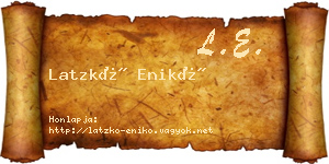 Latzkó Enikő névjegykártya